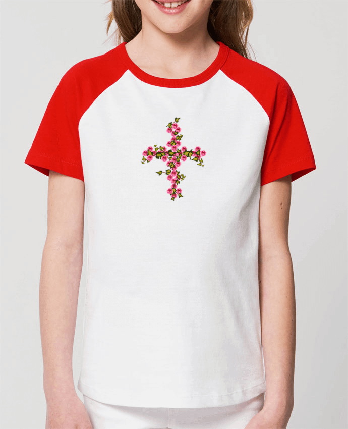 Tee-shirt Enfant Croix roses et lierre Par Les Caprices de Filles