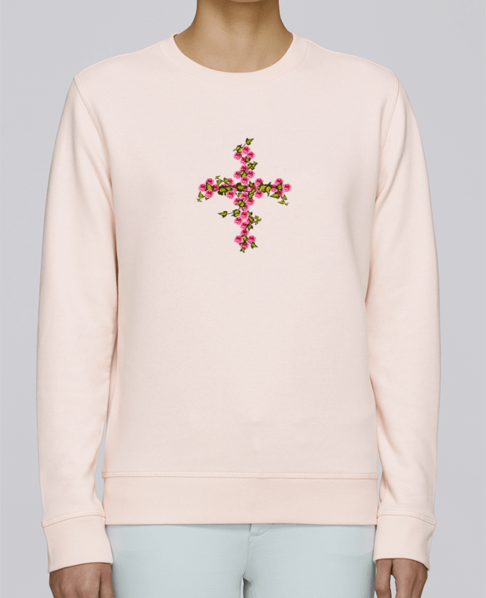 Sweatshirt Croix roses et lierre par Les Caprices de Filles