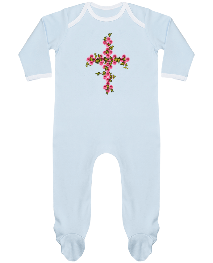 Body Pyjama Bébé Croix roses et lierre par Les Caprices de Filles