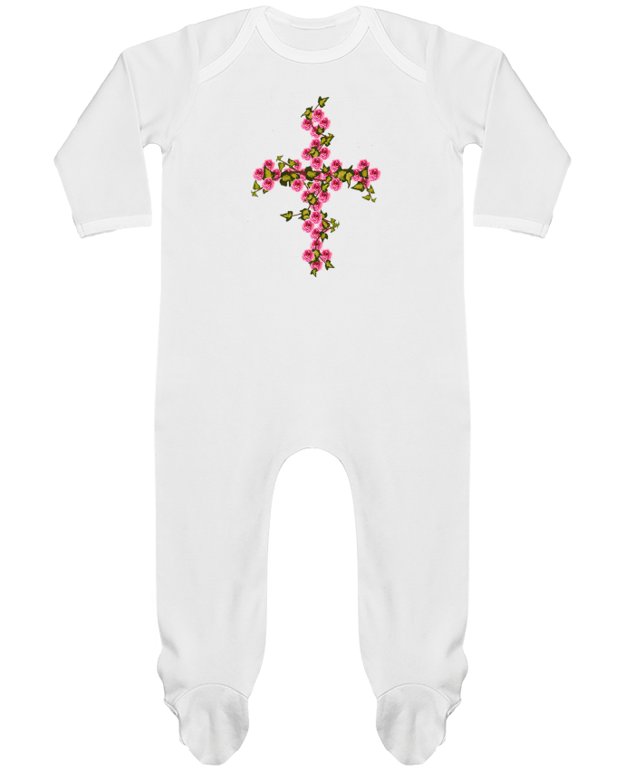 Body Pyjama Bébé Croix roses et lierre par Les Caprices de Filles