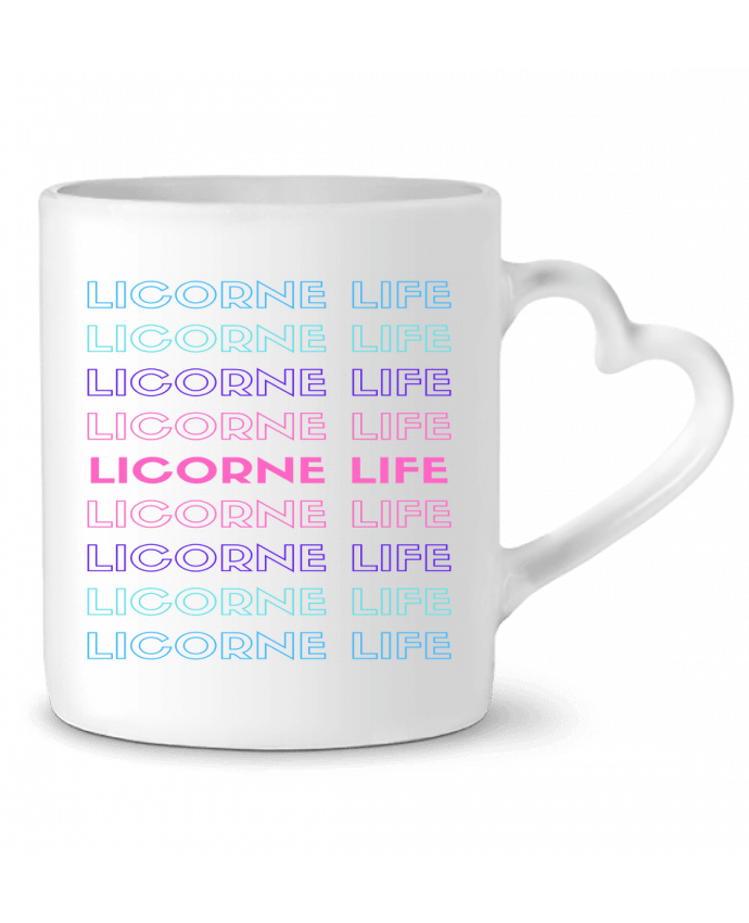 Mug coeur LICORNE-LIFE par btskm