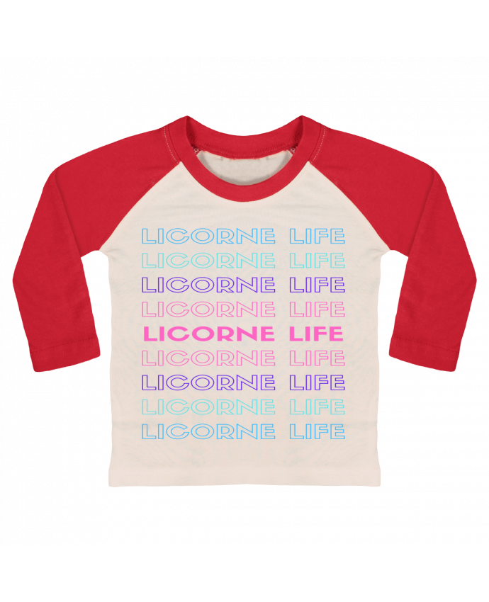 Tee-shirt Bébé Baseball ML LICORNE-LIFE par btskm