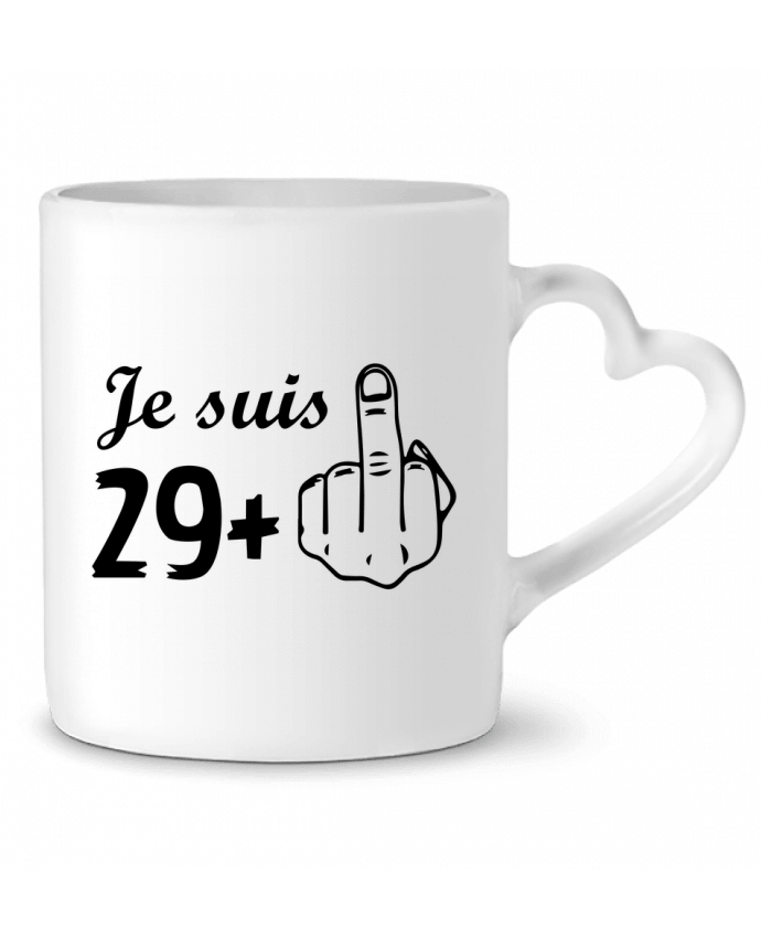 Mug coeur Je suis 29+ par tunetoo
