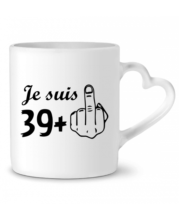 Mug coeur Je suis 39+ par tunetoo