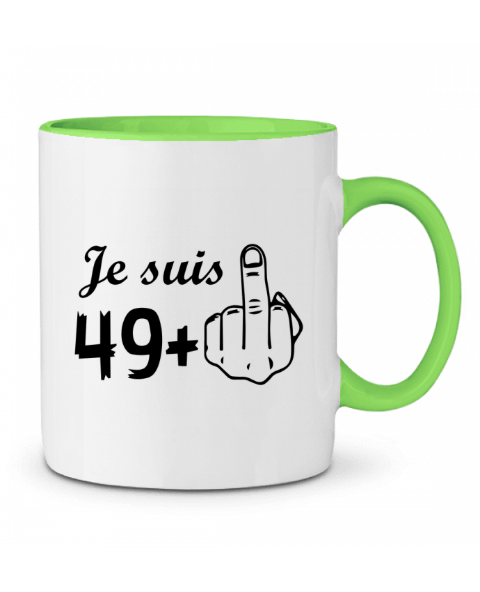 Mug bicolore Je suis 49+ tunetoo