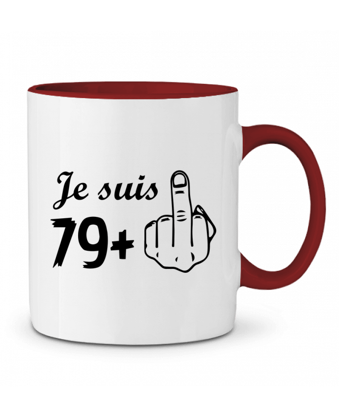 Mug bicolore Je suis 79+ tunetoo