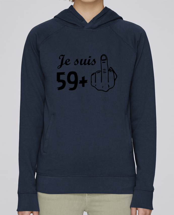 Sweat capuche femme Je suis 59+ par tunetoo