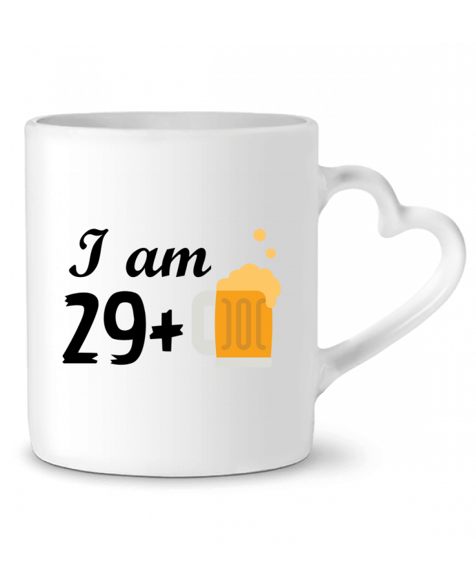 Mug coeur I am 29+ par tunetoo