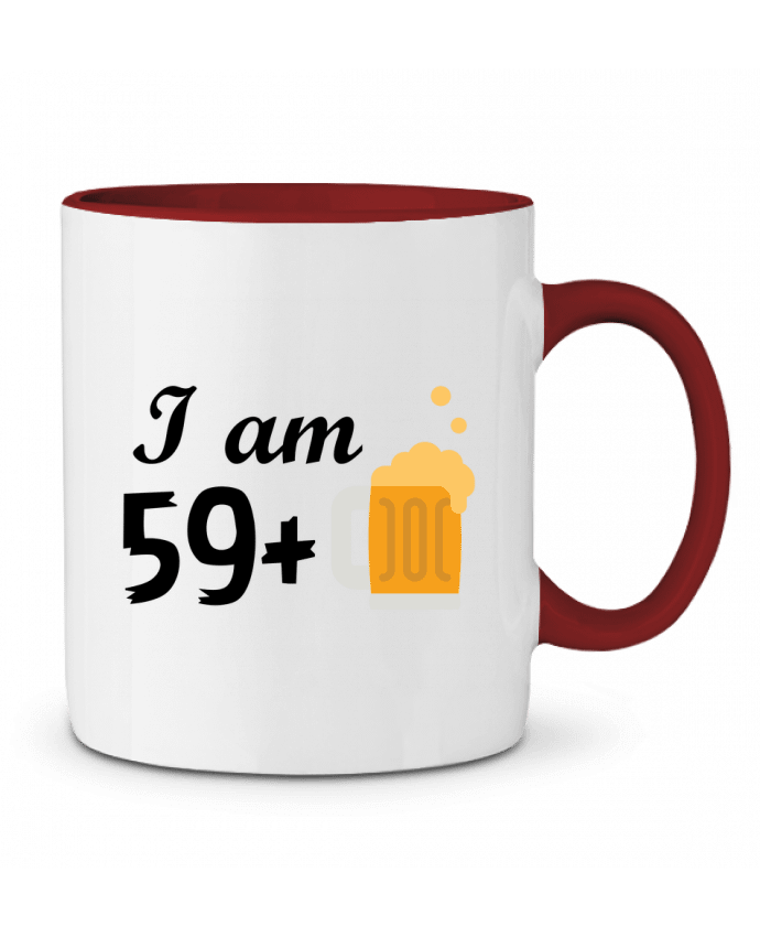 Mug bicolore I am 59+ tunetoo