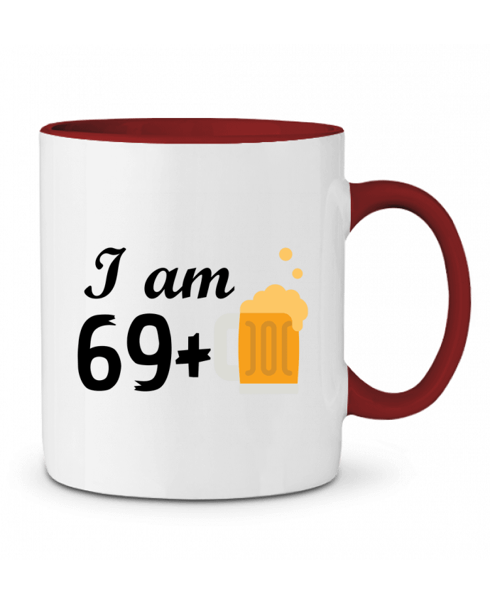 Mug bicolore I am 69+ tunetoo