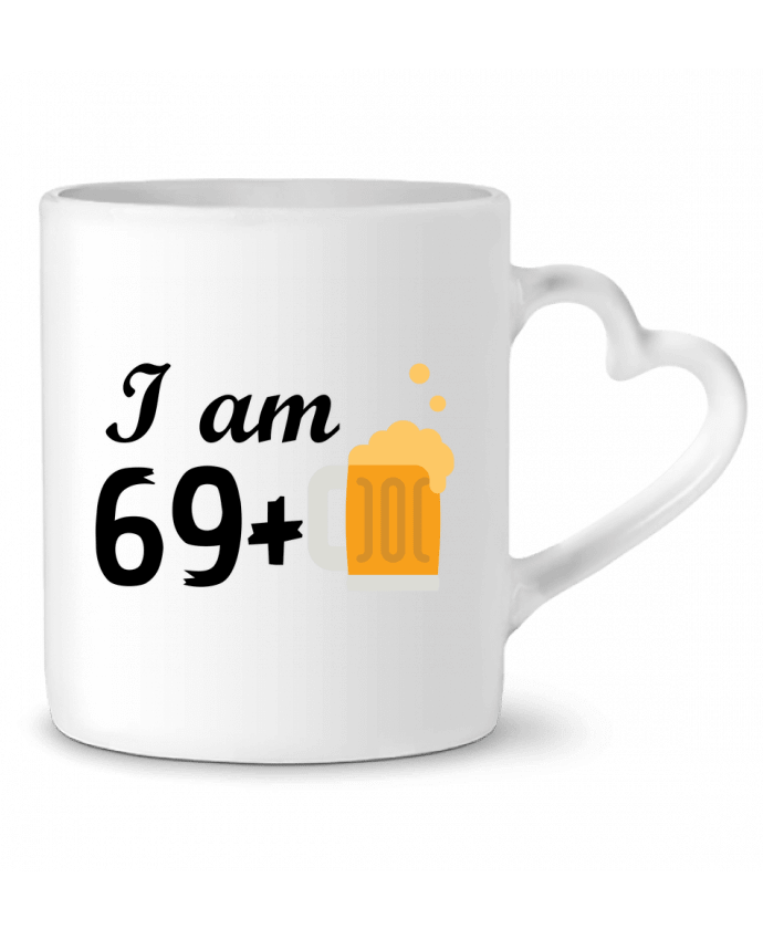 Mug coeur I am 69+ par tunetoo