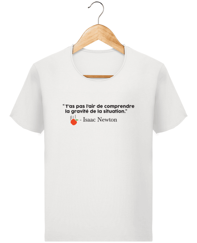  T-shirt Homme vintage Blague Gravité - Isaac Newton par tunetoo