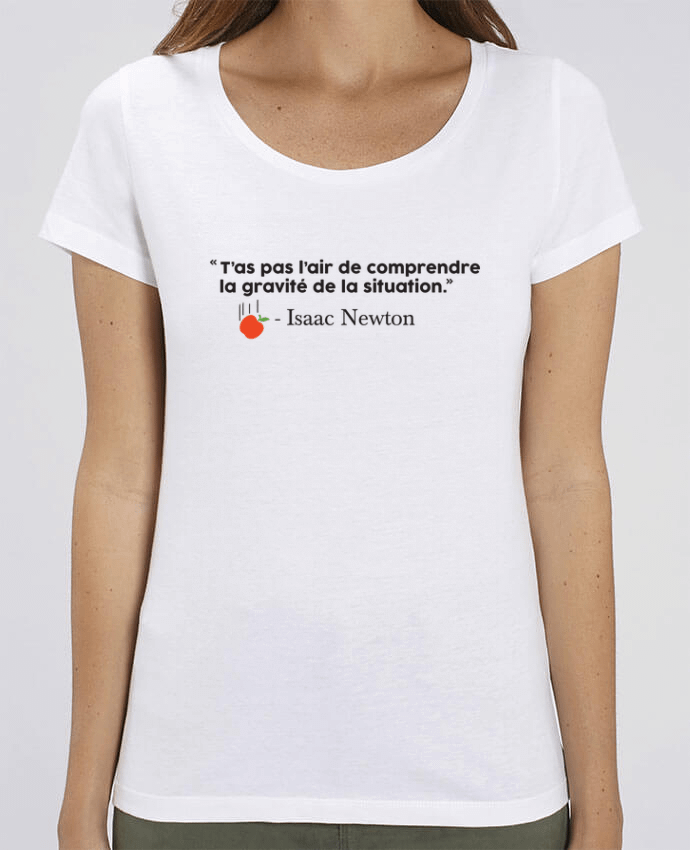 T-shirt Femme Blague Gravité - Isaac Newton par tunetoo