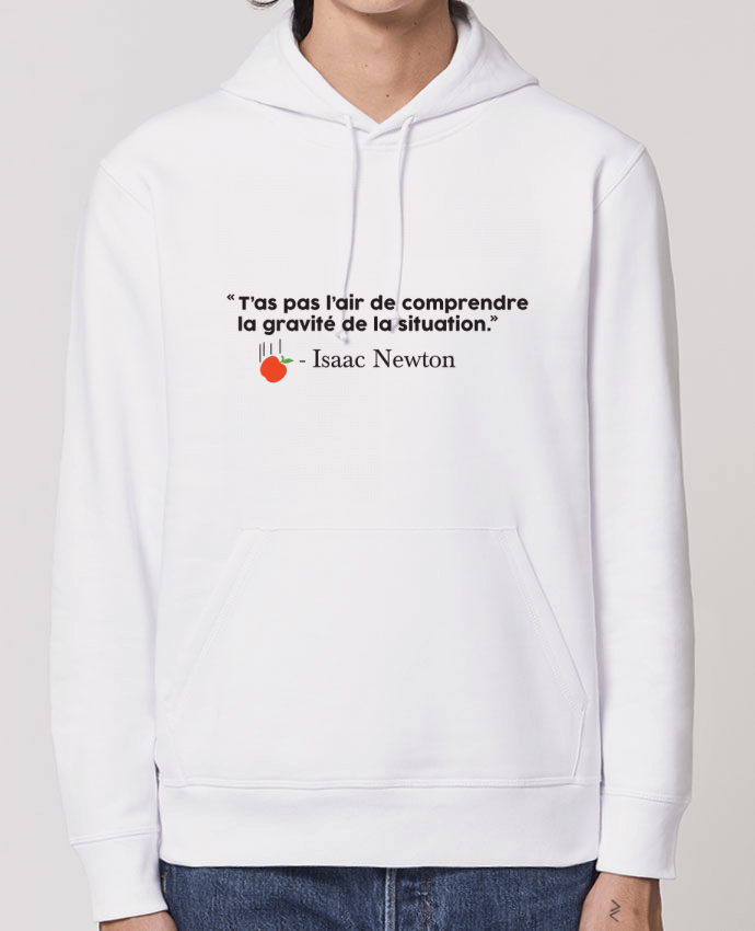 Essential unisex hoodie sweatshirt Drummer Blague Gravité - Isaac Newton Par tunetoo