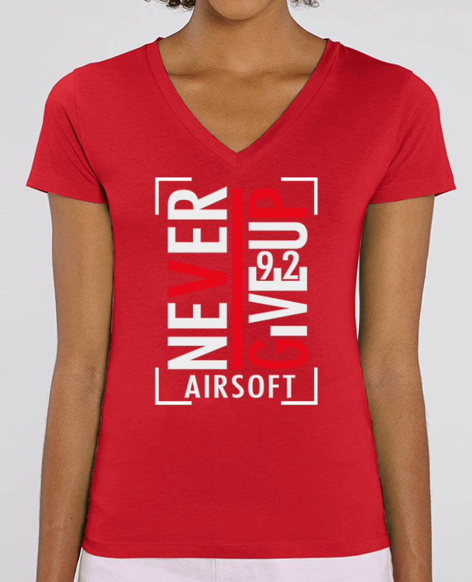 Tee-shirt femme Never Give Up Airsoft Par  XproDZ