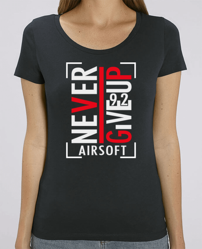 T-shirt Femme Never Give Up Airsoft par XproDZ