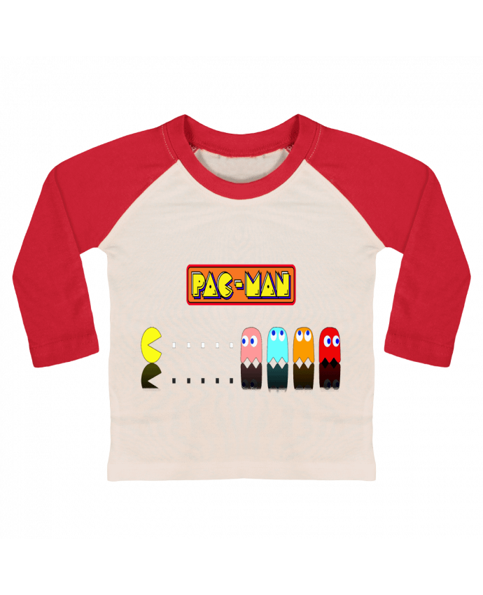 T-shirt baby Baseball long sleeve Pac-Man by Vince59153