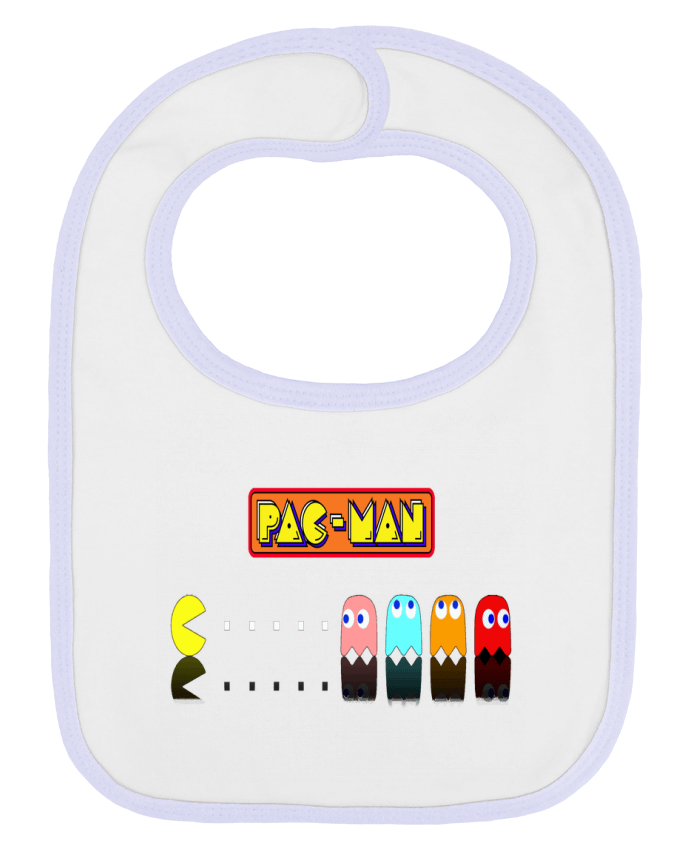 Baby Bib plain and contrast Pac-Man by Vince59153