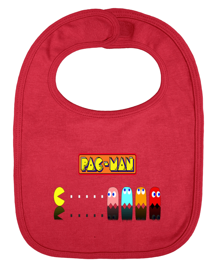 Baby Bib plain and contrast Pac-Man by Vince59153