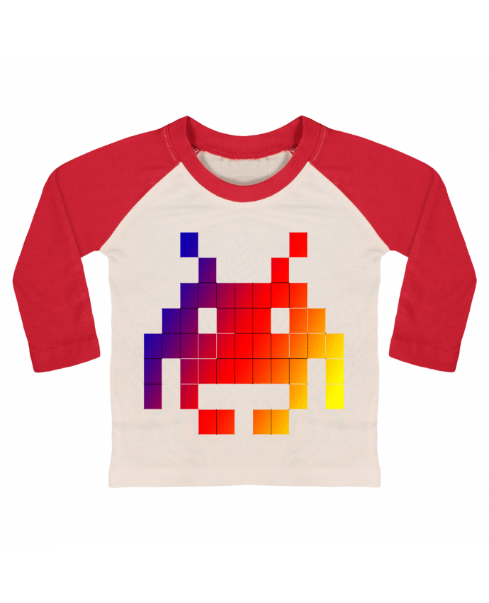 Tee-shirt Bébé Baseball ML Space Invaders par Vince59153