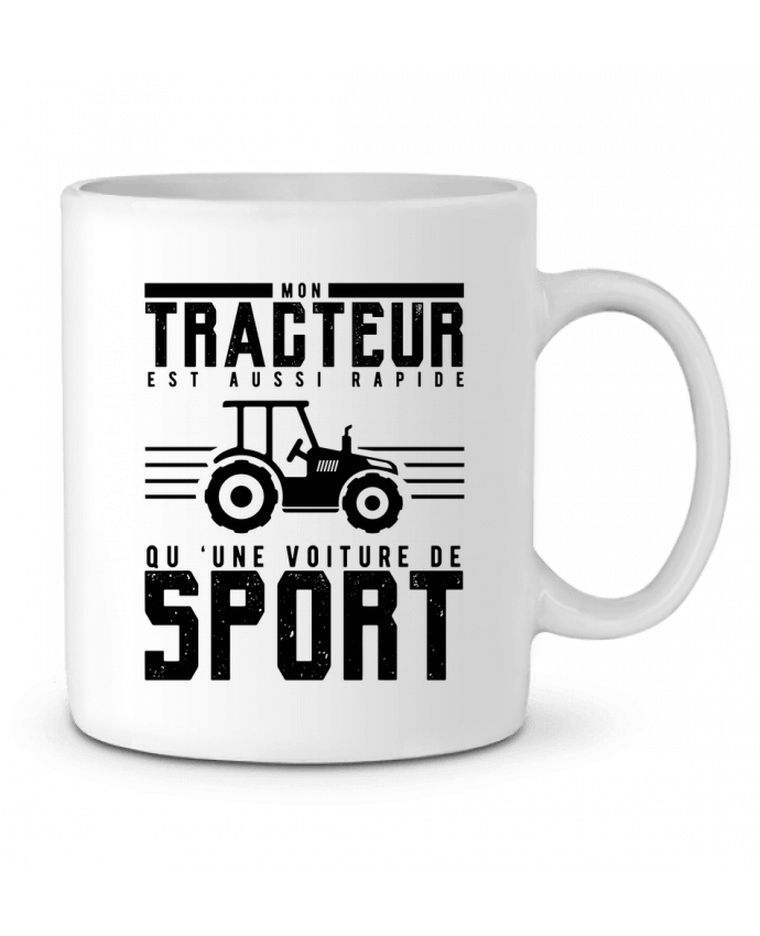 Mug  Mon tracteur est aussi rapide qu'une voiture de sport par mkykamab