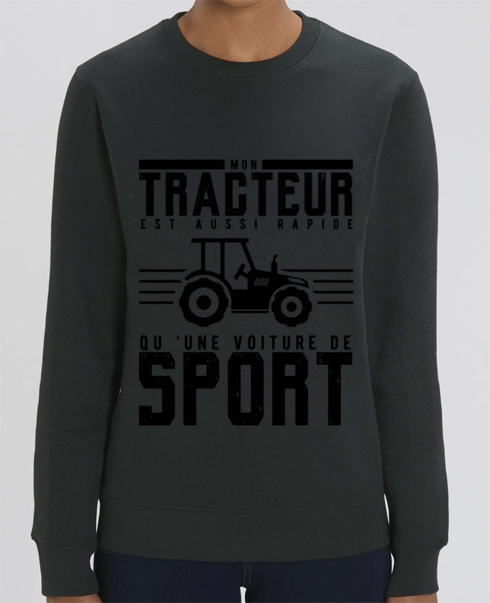 Sweat-shirt Mon tracteur est aussi rapide qu'une voiture de sport Par mkykamab