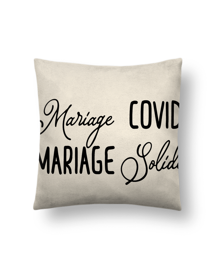 Coussin suédine Mariage Covid Mariage Solide par A.L.I.