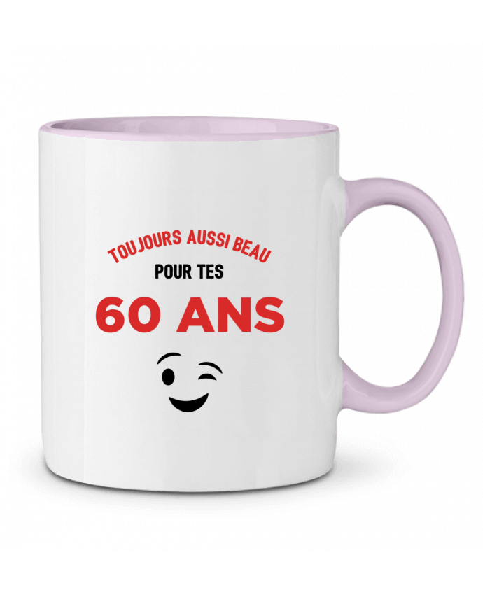 Mug bicolore Toujours aussi beau pour tes 60 ans tunetoo