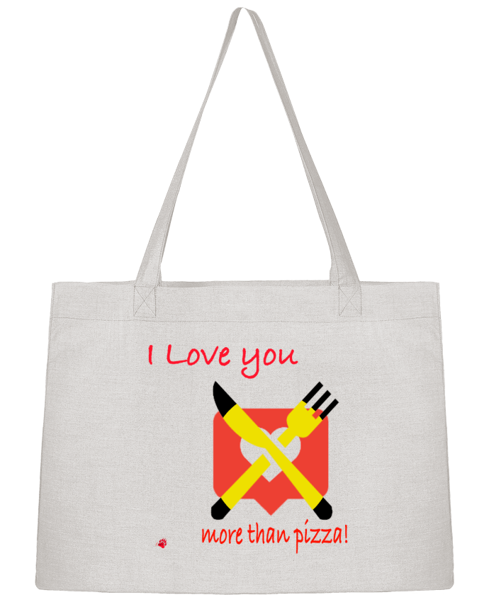 Sac Shopping I love you... More than pizza ! par Lours