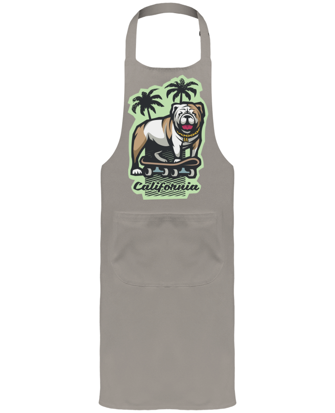 Tablier avec poches Cool bulldog sur Skateboard California par TrendCadeaucool