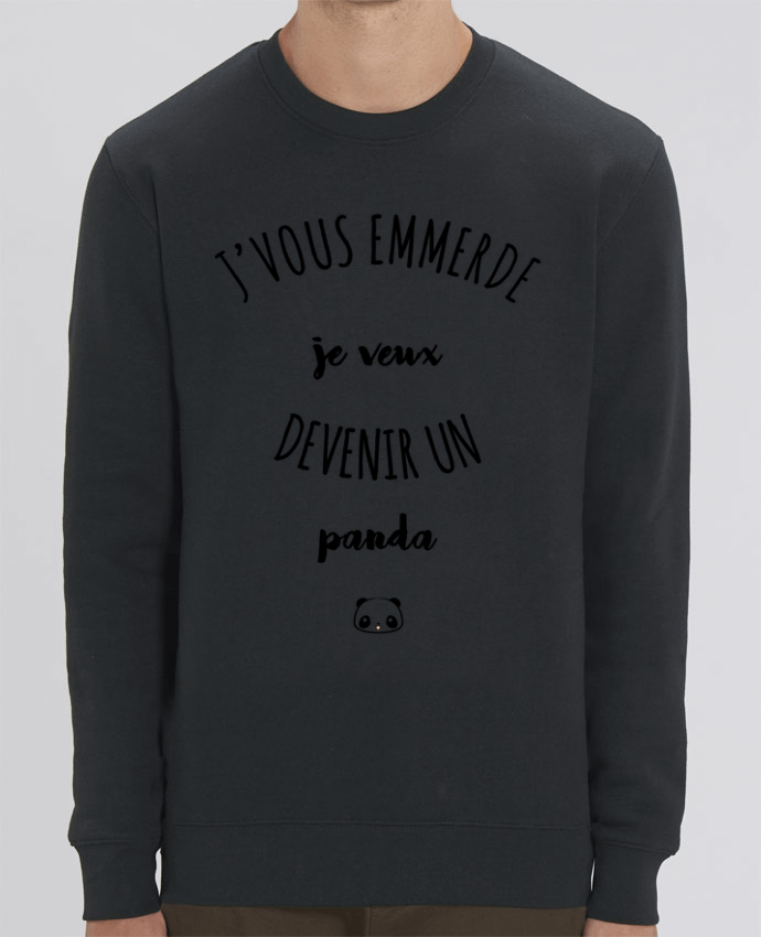 Unisex Crew Neck Sweatshirt 350G/M² Changer Je veux devenir un panda Par La boutique de Laura