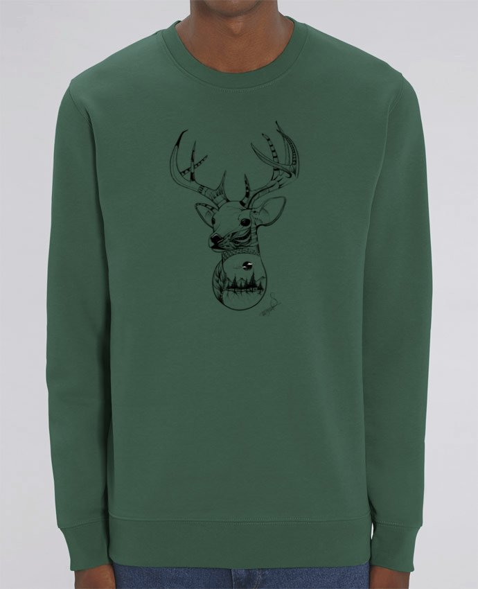 Unisex Crew Neck Sweatshirt 350G/M² Changer .American Wolf. Par The Wild Light