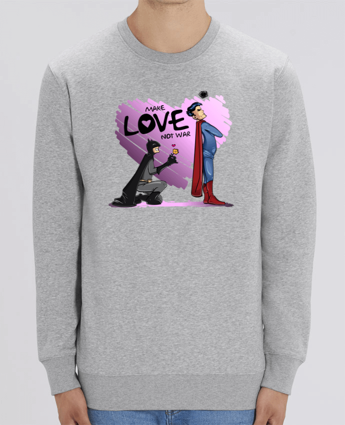 Sudadera Cuello Redondo Unisex 350gr Stanley CHANGER MAKE LOVE NOT WAR (BATMAN VS SUPERMAN) Par teeshirt-design.com