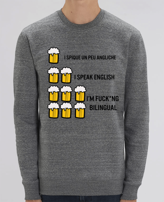 Unisex Crew Neck Sweatshirt 350G/M² Changer I'm bilingual Par Kudice