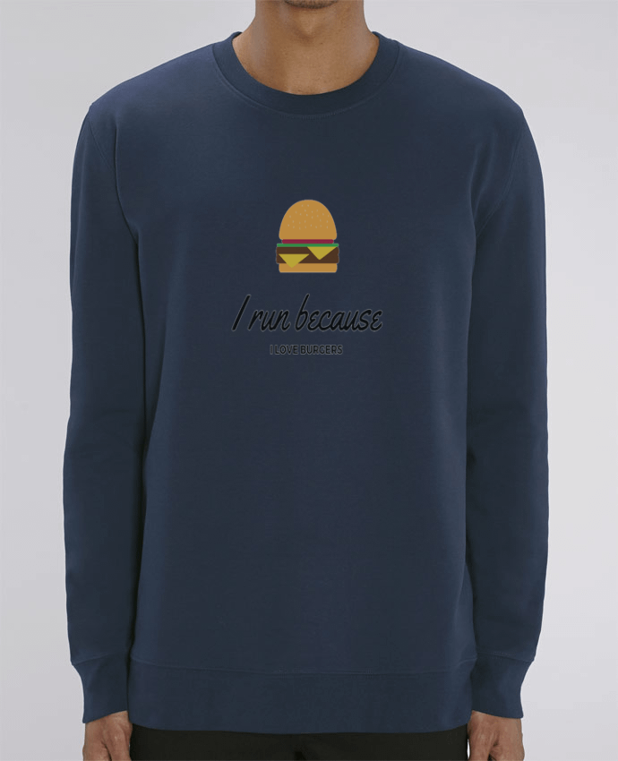 Unisex Crew Neck Sweatshirt 350G/M² Changer I run because I love burgers Par Dream & Inspire