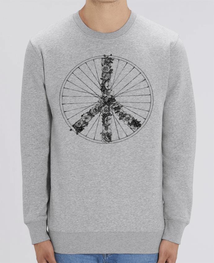 Sweat-shirt Peace and Bike Lines Par Florent Bodart