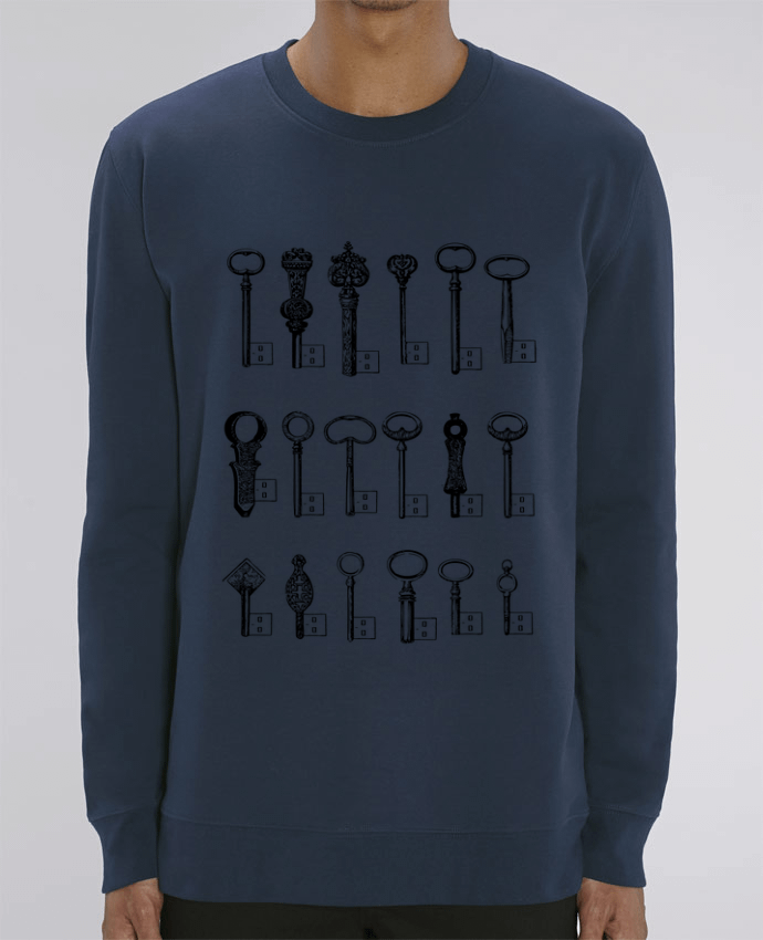 Unisex Crew Neck Sweatshirt 350G/M² Changer USB Keys Par Florent Bodart