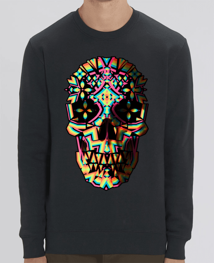 Unisex Crew Neck Sweatshirt 350G/M² Changer Skull Geo Par ali_gulec