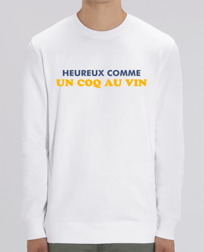 Unisex Crew Neck Sweatshirt 350G/M² Changer Heureux comme un coq au vin Par tunetoo