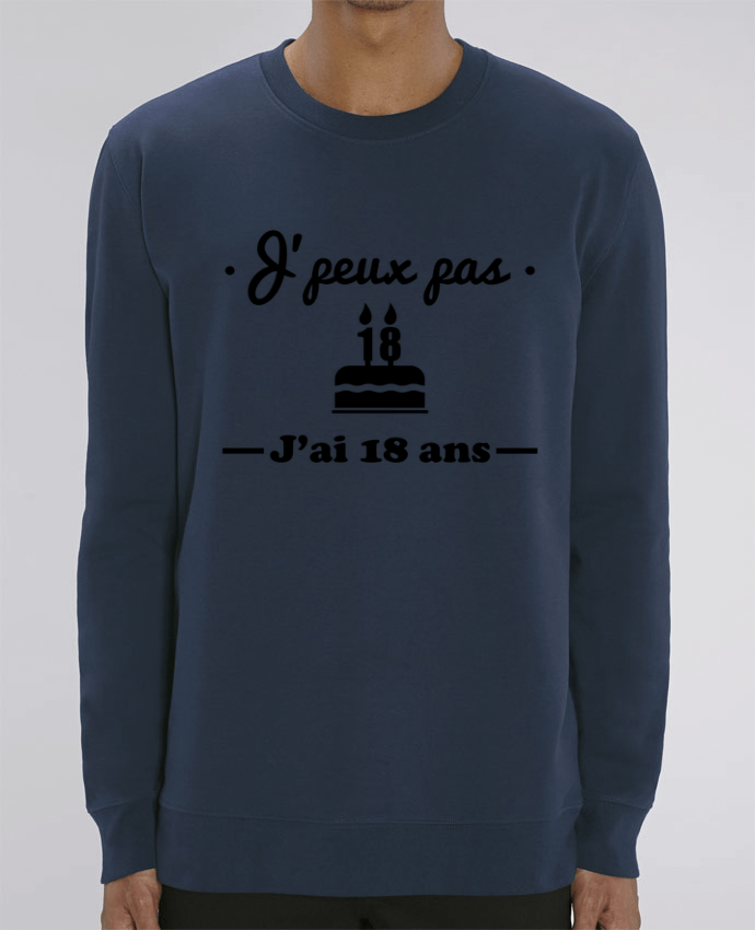 Unisex Crew Neck Sweatshirt 350G/M² Changer J'peux pas j'ai 18 ans, cadeau d'anniversaire Par Benichan