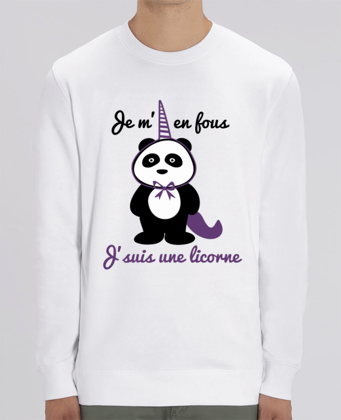 Sudadera Cuello Redondo Unisex 350gr Stanley CHANGER Je m'en fous j'suis une licorne, panda Par Benichan