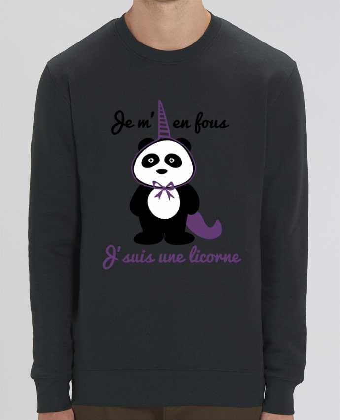 Sweat-shirt Je m'en fous j'suis une licorne, panda Par Benichan