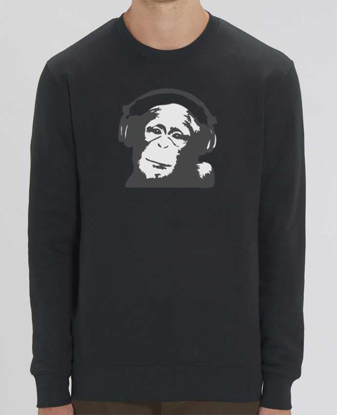 Unisex Crew Neck Sweatshirt 350G/M² Changer DJ monkey Par justsayin