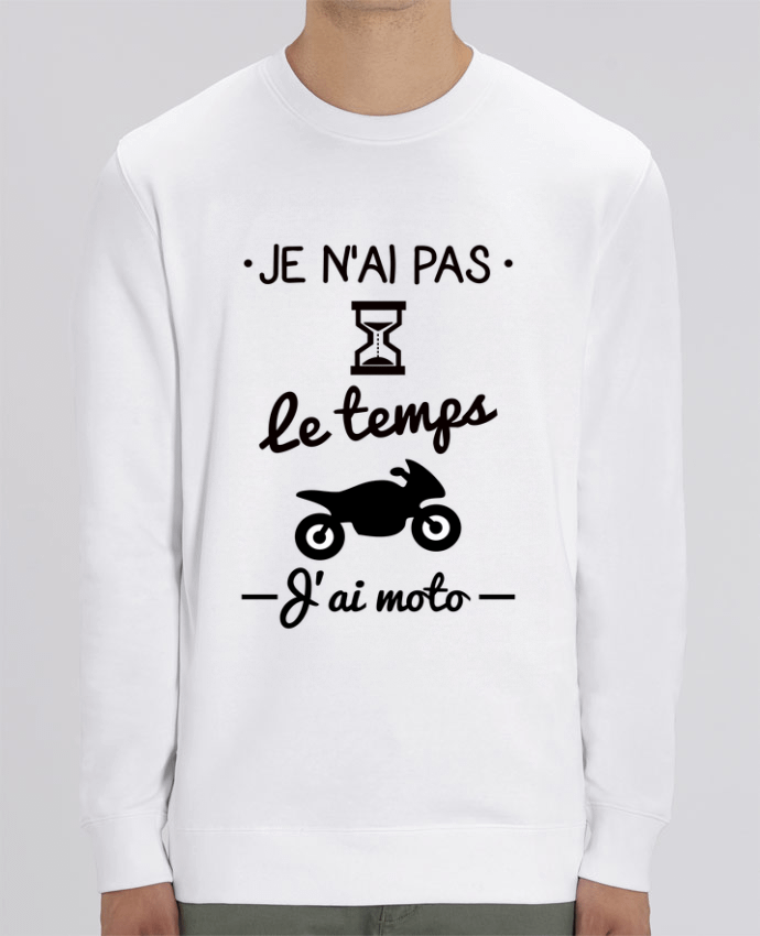 Unisex Crew Neck Sweatshirt 350G/M² Changer Pas le temps j'ai moto, motard Par Benichan