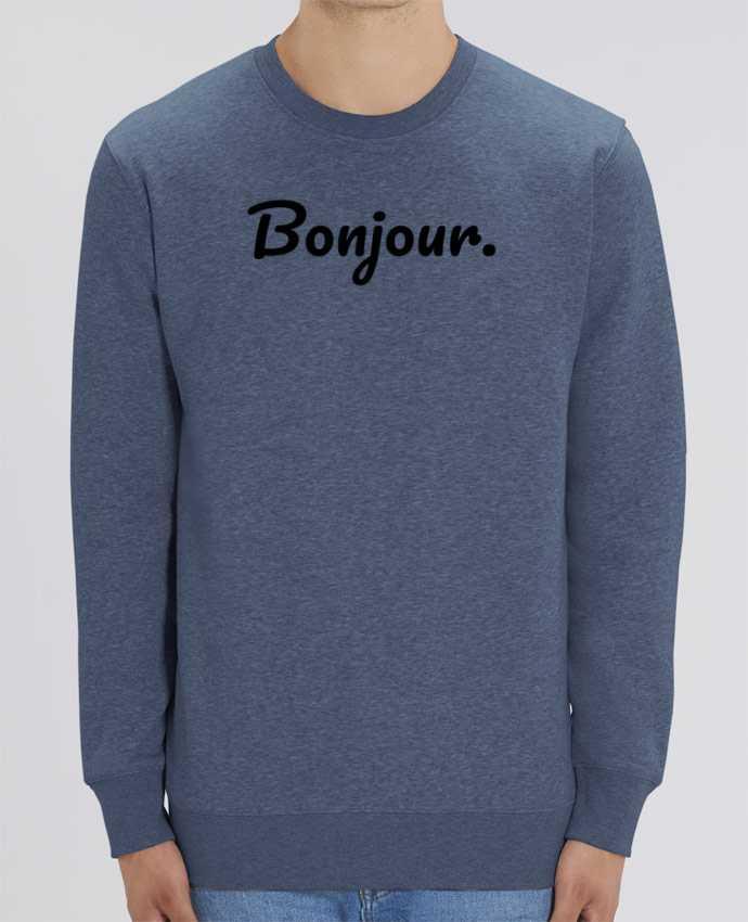 Unisex Crew Neck Sweatshirt 350G/M² Changer Bonjour. Par tunetoo