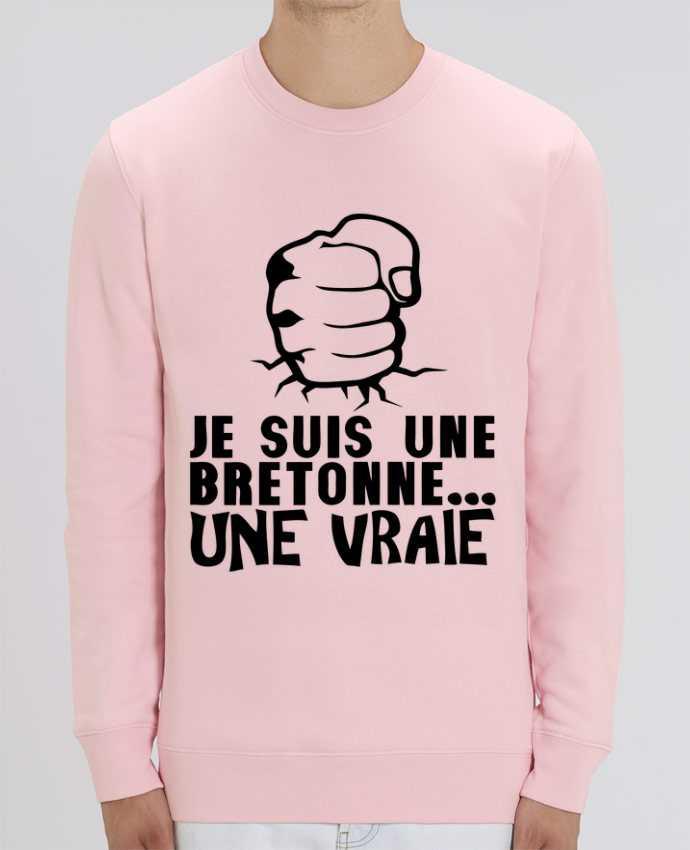 Sweat-shirt bretonne vrai citation humour breton poing fermer Par Achille
