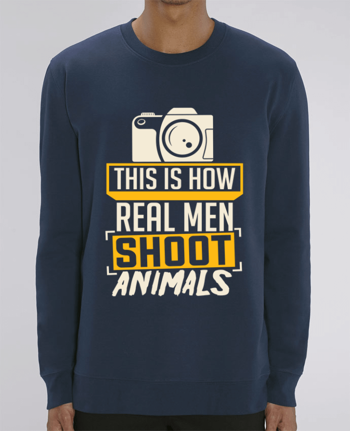 Unisex Crew Neck Sweatshirt 350G/M² Changer This is how real men shoot animals Par Bichette