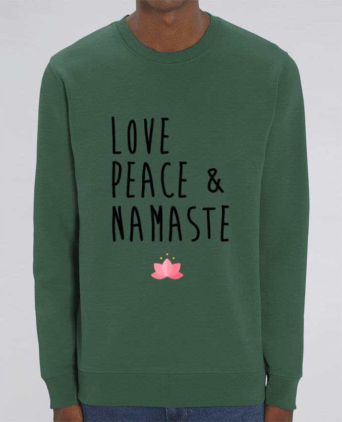 Unisex Crew Neck Sweatshirt 350G/M² Changer Love, Peace & Namaste Par tunetoo