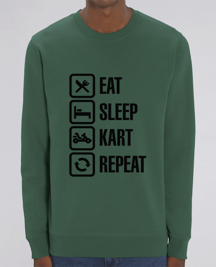 Sweat-shirt Eat, sleep, kart, repeat Par LaundryFactory