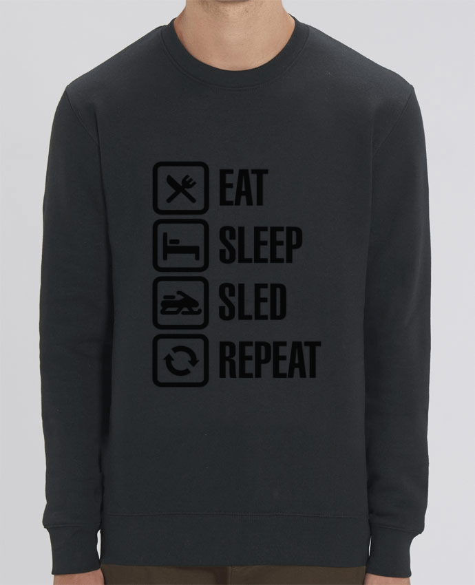 Sweat-shirt Eat, sleep, sled, repeat Par LaundryFactory
